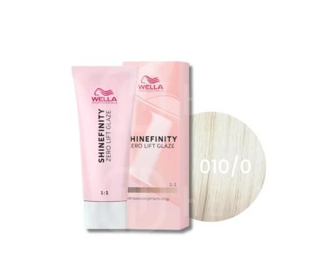 WELLA SHINEFINITY Zero Lift Glaze półtrwała farba do włosów 60 ml | 010/0
