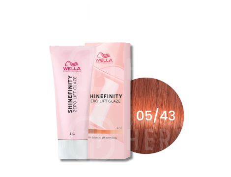 WELLA SHINEFINITY Zero Lift Glaze półtrwała farba do włosów 60 ml | 05/43
