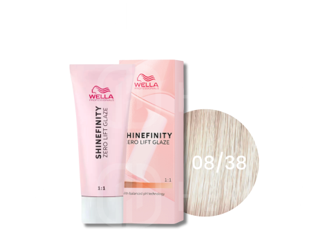 WELLA SHINEFINITY Zero Lift Glaze półtrwała farba do włosów 60 ml | 08/38